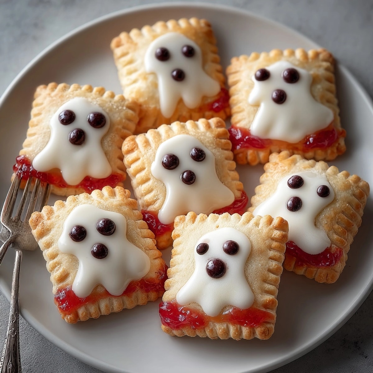 Flaky Homemade Ghost Pop-Tarts: a sweet and spooky Halloween breakfast pastry treat.