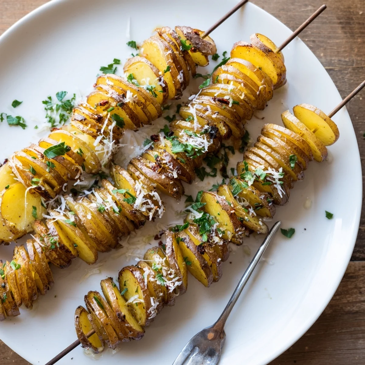 Crispy Air-Fryer Tornado Potatoes, beautifully spiraled and seasoned for a delicious snack.  