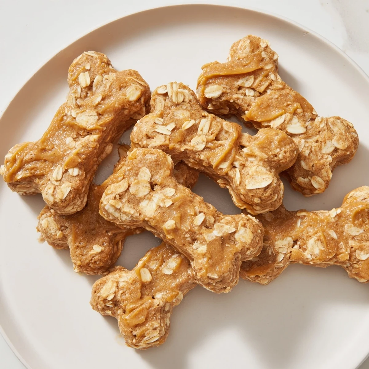 Freshly baked Pawsitively Good Dog Bone Treats, golden-brown and delightfully crunchy for a happy pup.