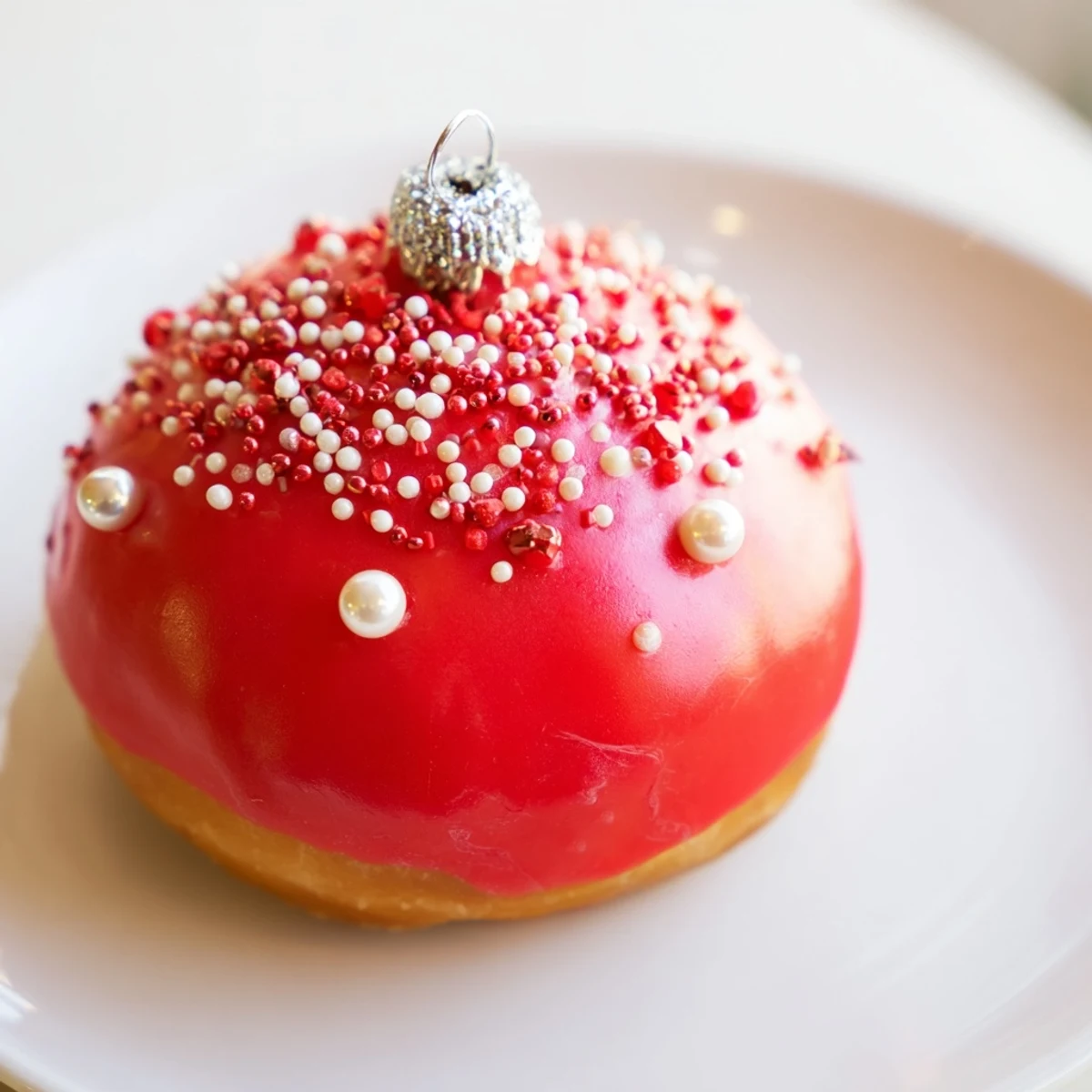 These warm, fried Christmas Ornament Beignets are generously topped with colorful icing and sugary sprinkles.