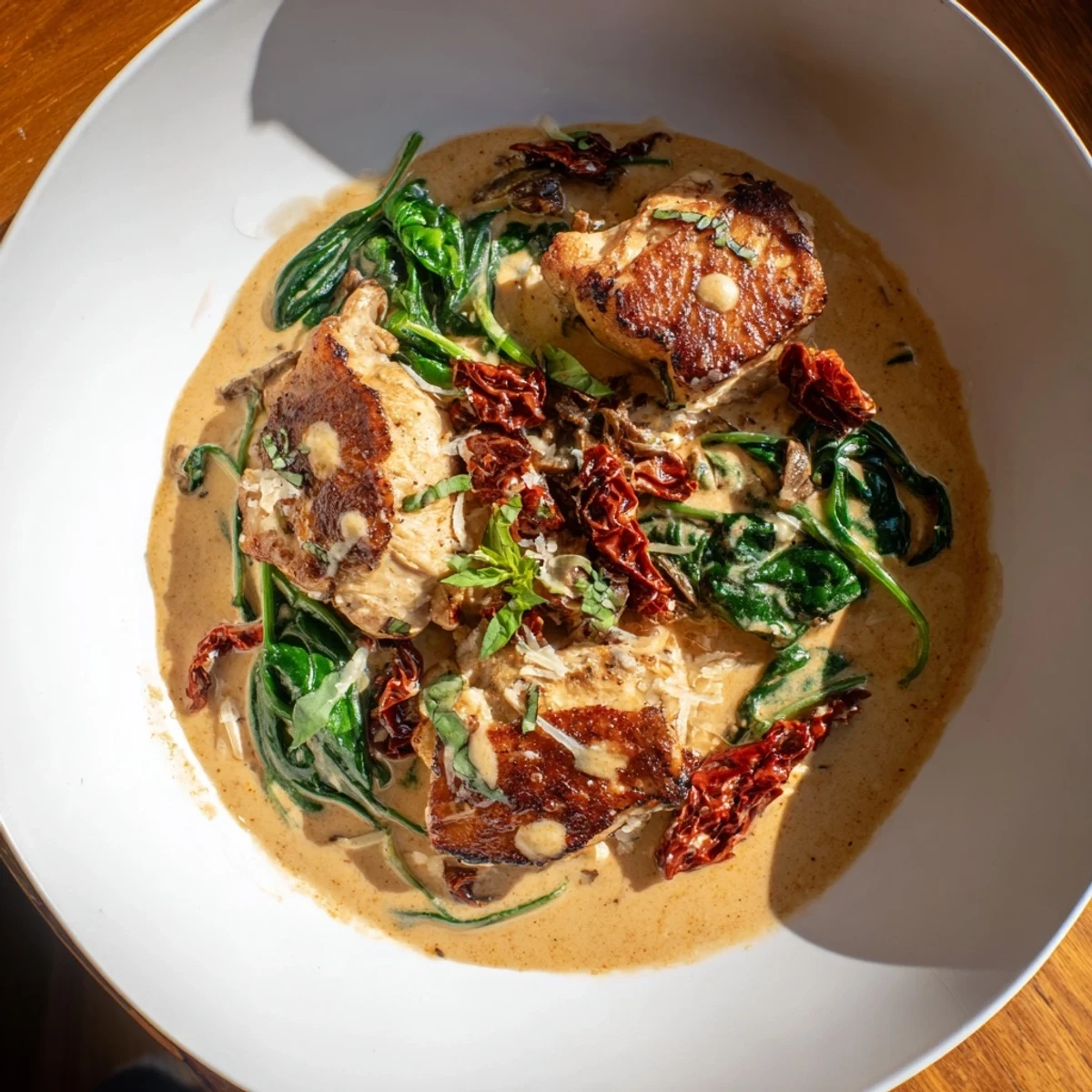 Imagine the savory aroma of this Creamy Sun-Dried Tomato Chicken Skillet, a perfect, gluten-free weeknight meal.