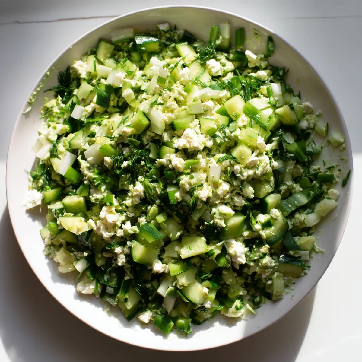 Creamy Green Goddess Cabbage Dip, a vibrant appetizer with crunchy cabbage, is ready to be served.