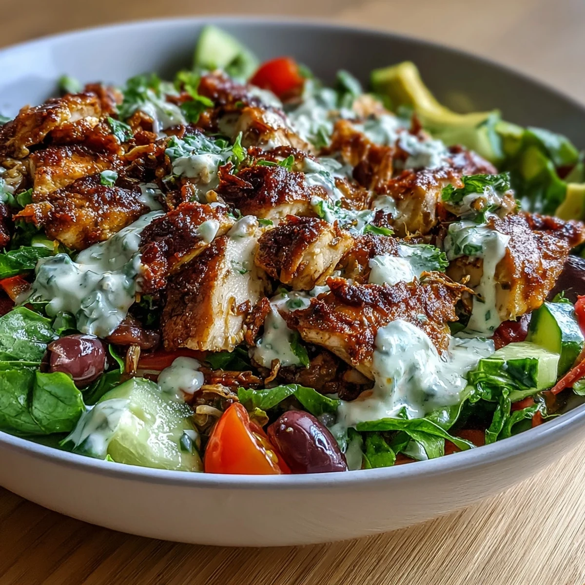 Light Chicken Shawarma Salad