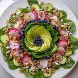 Fresh and delicious Fibonacci Fan Salad is visually appealing with a variety of textures and flavors.