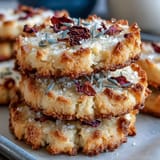 2. Buttery shortbread cookies topped with pressed edible flowers and a sprinkle of sugar, perfect for a springtime Mothers Day celebration.