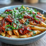 Hearty Italian creamy tomato basil pasta, perfect for a cozy weeknight dinner.