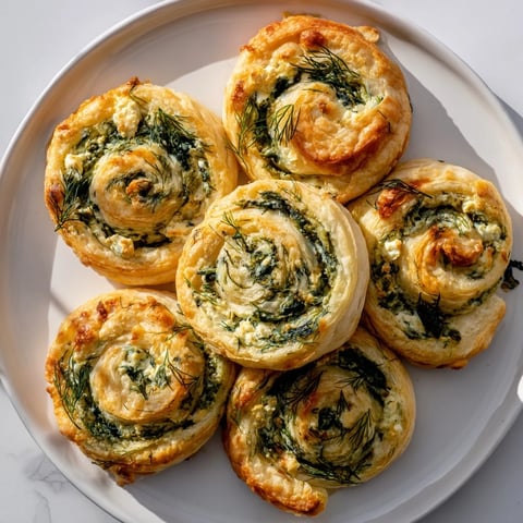 Golden-brown Savory Spinach Feta Pinwheel Spirals, smelling savory and warm, perfect for sharing.