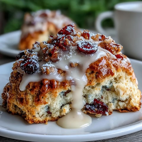Candied Orange Cranberry Scones with golden crust and juicy cranberries, perfect for a cozy Valentine's brunch.