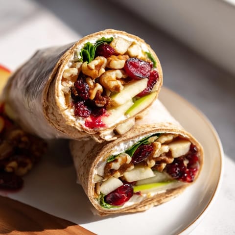 These pretty Cranberry Goat Cheese & Walnut Holiday Wraps offer a delicious mix of textures and flavors.
