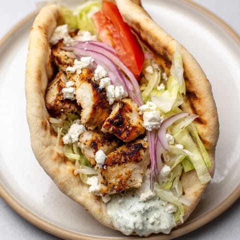 Greek Chicken Souvlaki Wraps