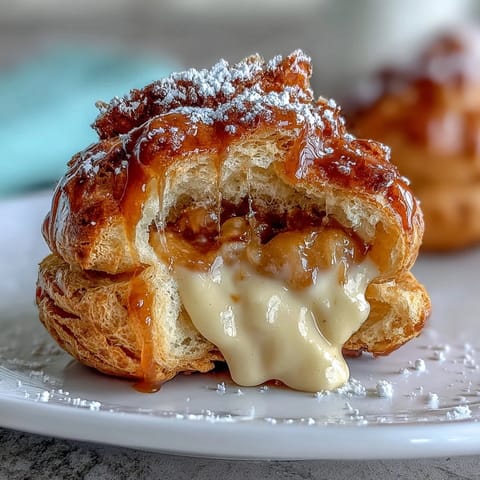 Mango Pastry Cream Puffs
