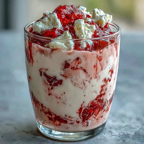 Cottage Cheese Strawberry Smoothie