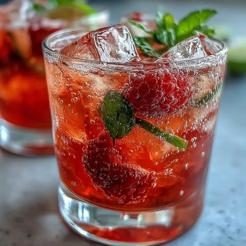Raspberry Lime Spritz Drink