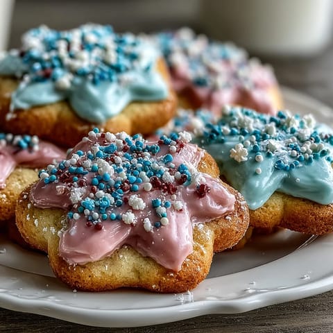 Delicate flower-shaped cookies decorated with soft pastel icing, perfect for baby showers and spring celebrations.