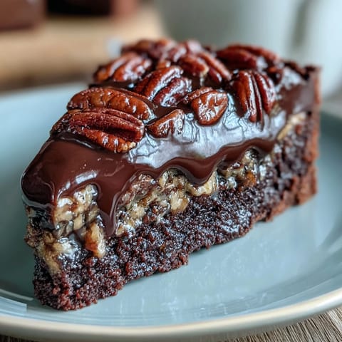 Decadent Kentucky Derby Chocolate Pecan Tart with a rich chocolate filling and crunchy pecans in a golden buttery crust.