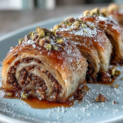 Pistachio Baklava Rolls