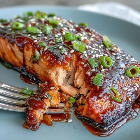 Miso Glazed Salmon with Sesame Bok Choy, a caramelized fillet atop vibrant, tender greens.