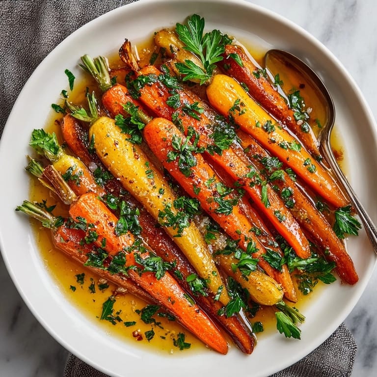 Vibrant orange Rebel Float Cream Soda Caramelized Carrots with a touch of fresh parsley ready for a crowd.