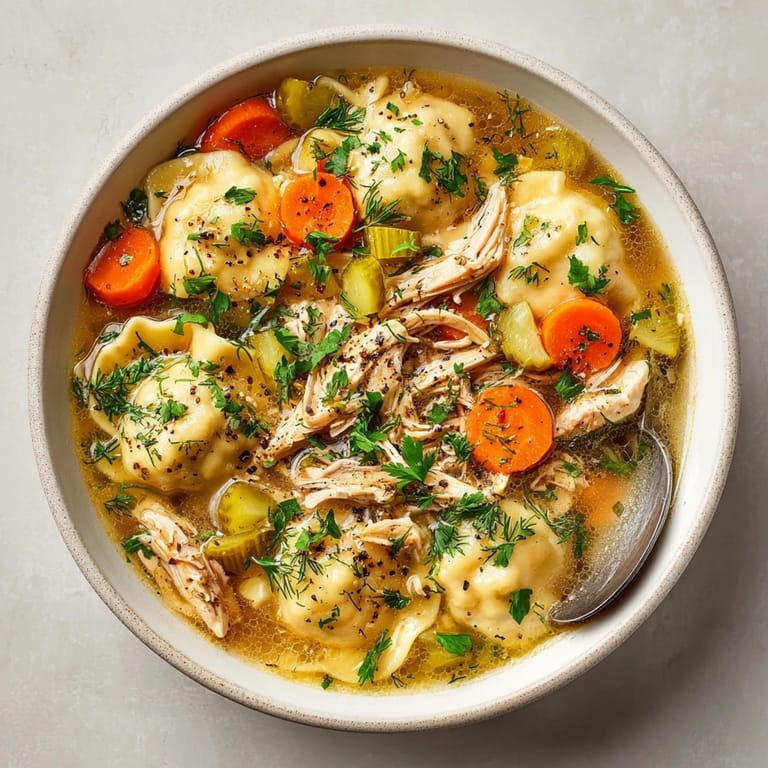 Imagine hearty, flavorful One-Pot Pickle-Fix Chicken and Dumpling Noodles—perfect for a comforting weeknight dinner.