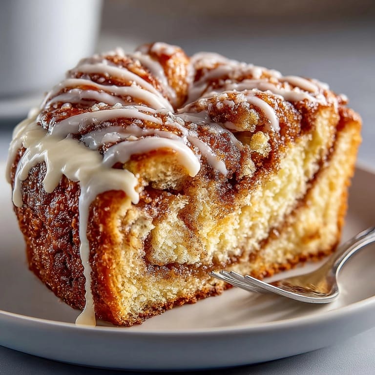 Golden Easy and Fast Cinnamon Twist Loaf sliced and ready to serve for brunch.