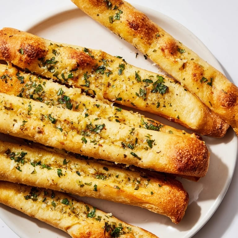 Warm and fragrant Garlic Onion Breadsticks, perfect for dipping in marinara sauce.
