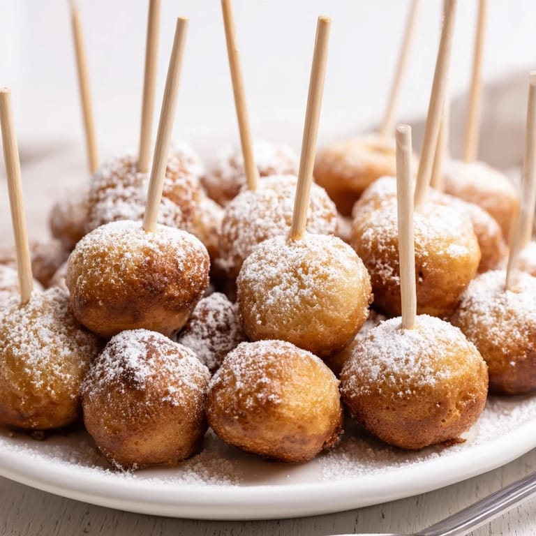 Deliciously fluffy pancake pops infused with rich coffee flavor, ideal for brunch gatherings.  
