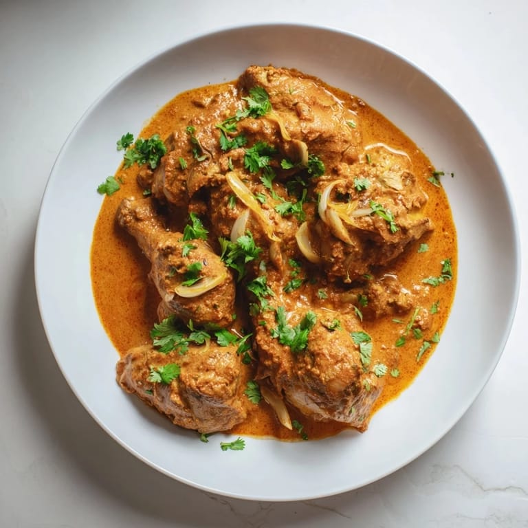 Savory Instant Pot Chicken Tikka Masala: a dairy-free, flavorful Indian delight garnished with cilantro.