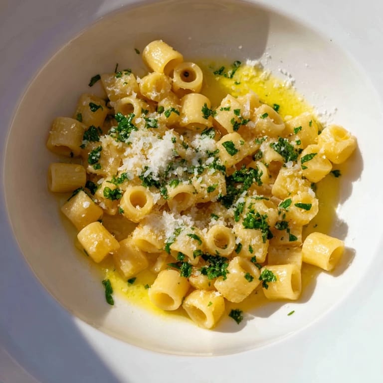 Fragrant One-Pot Garlic Butter Ditalini, a comforting Italian-American pasta dish, ready in 20 minutes.