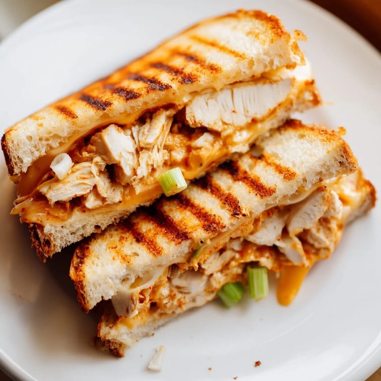 Mouthwatering close-up of a Gochujang Mayo Chicken Sandwich, toasted to a perfect golden brown, ready to eat.