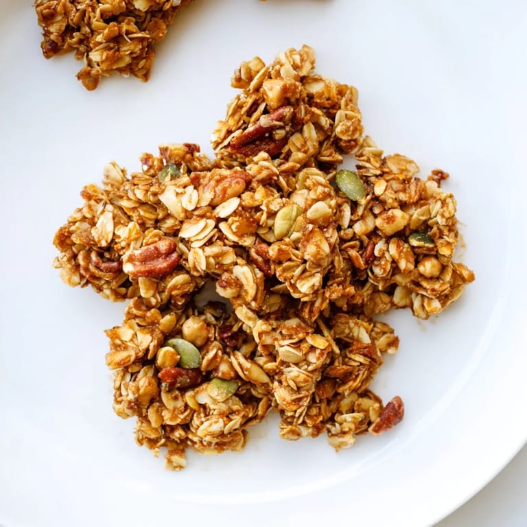 Deliciously crunchy granola clusters with honey, ready to enjoy with yogurt or a side of fruit.