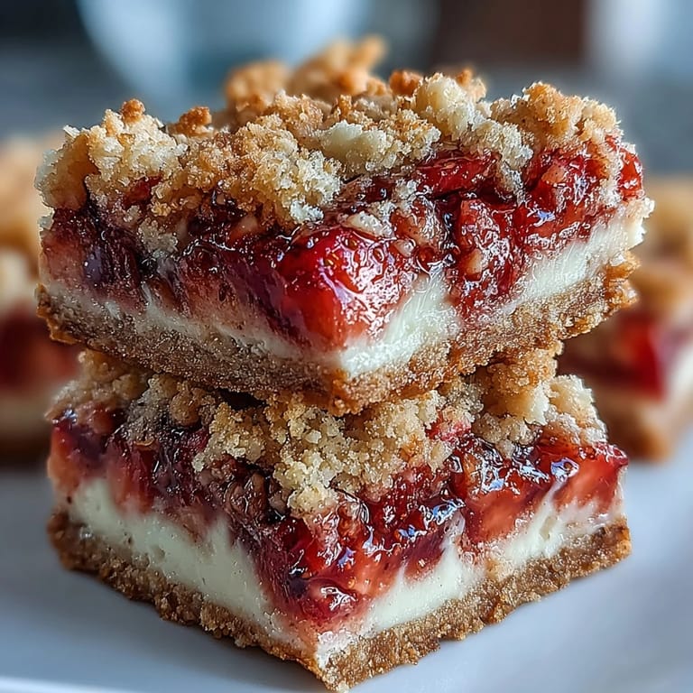 Soft and chewy strawberry cookie bars with creamy white chocolate, baked until golden and irresistible.