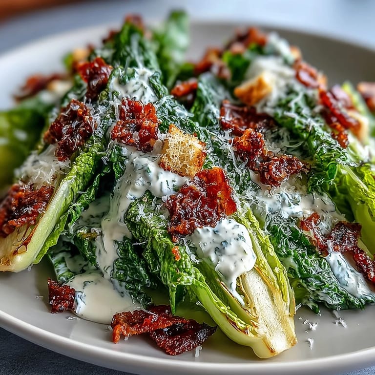 Refreshing celery Caesar salad with crunchy croutons, savory Parmesan, and creamy dressing, perfect for a light vegetarian meal.