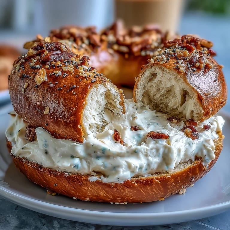 Golden-baked bagels with Greek yogurt everything dip, fluffy and protein-rich, perfect for breakfast or snacking.
