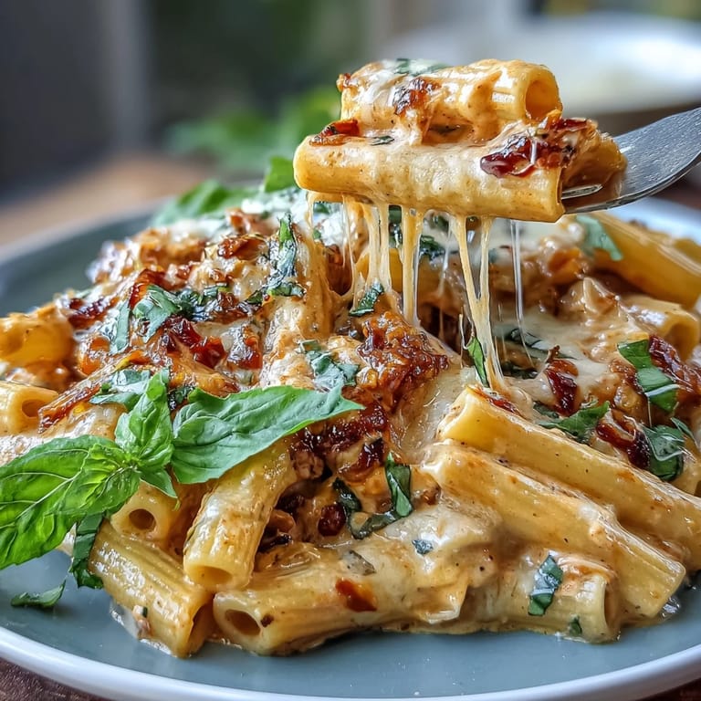 Luscious pink sauce pasta served hot, combining velvety tomato-cream sauce, parmesan, and aromatic herbs for a comforting meal.
