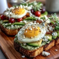 Vibrant spring brunch avocado toast board with colorful fresh toppings and lemon wedges.  